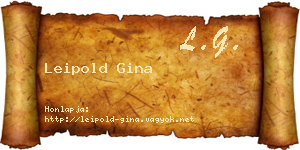 Leipold Gina névjegykártya